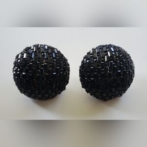 Vintage Rhinestone Dome/Button Earrings